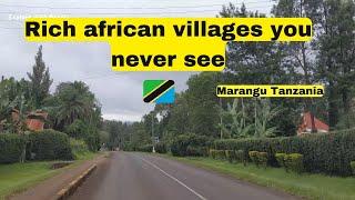 Rich African villages you never see. This is Marangu Tanzania East Africa