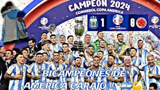 ARGENTINA CAMPEÓN DE AMÉRICA 2024 - Reacción Emocionante ARGENTINA 1 vs Colombia 0 - BiCampeones !!!