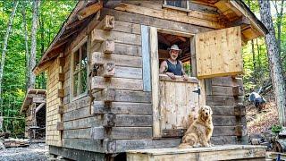 Building an Off Grid Timber Framed Handtool Workshop - Cedar shingle siding, Dutch door, Front porch