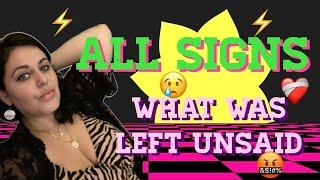 ALL SIGNS - What Was Left Unsaid. Getting Closure. All zodiac signs tarot reading