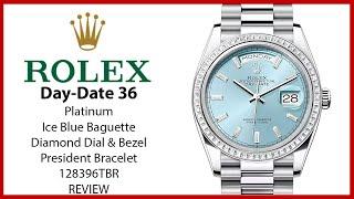 ▶ Rolex Day-Date 36 President Platinum Ice Blue Diamond Dial & Bezel 128396TBR - REVIEW