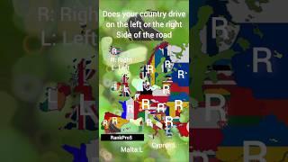 Does your country drive on the left or the right side of the road? #mapping #europe #traffic