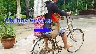 So Amazing Chubby Sovana Happy Ride On Motorbike With Cute Boy 's Family