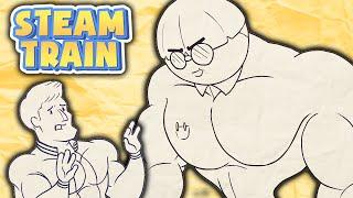 Steam Train Animated - Dinkles the Buff Nerd - by Rubberninja