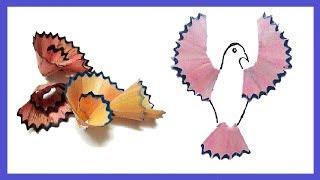 Best of Waste Pencil Shavings Bird | Turn Your Pencil Shavings into Bird | Pencil Shavings Bird