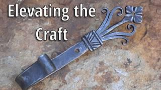 Blacksmithing - Forge Welding an Ornamental Hook - scrap iron challenge