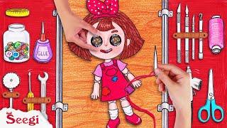 BROKEN Seegi Coraline Saved and Restored - How To Fix Doll by Stop Motion Paper | Seegi Channel
