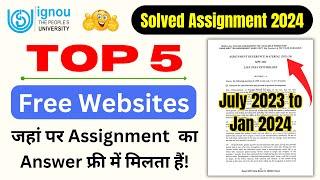 Top 5 Free Websites For Assignment Answer | IGNOU Solved Assignment 2023-24 Free Download PDF | NEWS