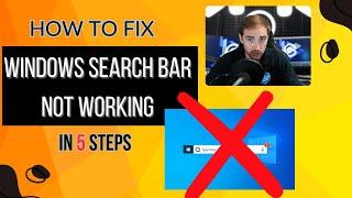 BROKEN WINDOWS SEARCH BAR! How to fix it!