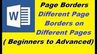 How to Add / Apply different page borders on different pages