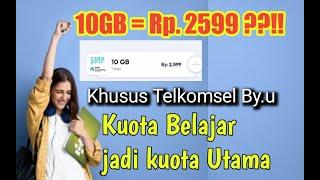 kuota belajar telkomsel by u jadi kuota utama kuota reguler