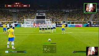 PES 2021 - Brazil vs Argentina - Jyky 2 Free Kick Goal - Friendly Match - Gameplay PC