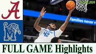 Alabama vs Memphis Full Game 1St  Oct 28 | College  basketball 2024  | Ncaa basketball