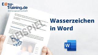 Word 2019: Wasserzeichen als Seitenhintergrund