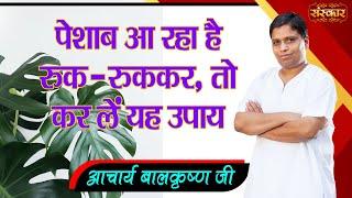 पेशाब आ रहा है रुक - रुककर, तो कर  लें यह उपाय | Urination Problems | Acharya Balkrishna Ji