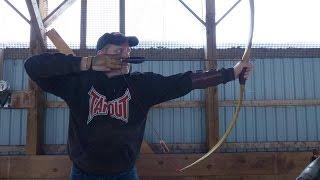 Shooting a self bow