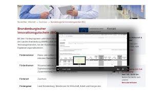 ILB-Erklärfilm Brandenburgischer Innovationsgutschein (BIG) | Mittelabruf, Verwendung, Abrechnung