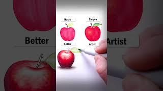 Draw Apples! #art #drawing #shorts #apples #howtodraw #easydraw