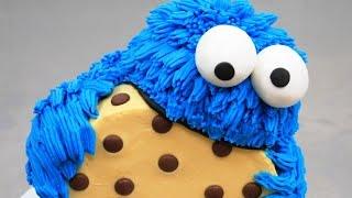 COOKIE MONSTER CAKE | Easy Cake Decorating with Buttercream Frosting - How To by CakesStepbyStep