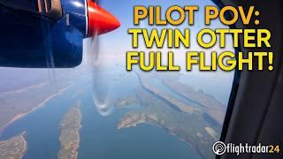 Pilot's POV Full Flight: Air Tindi Twin Otter Yellowknife to Łutselk'e