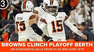 Jim Donovan calls the action as the Cleveland Browns beat the New York Jets to clinch a playoff spot