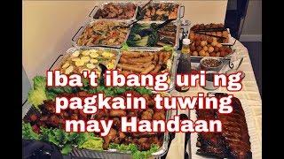 Ibat ibang uri ng pagkain sa Handaan