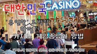 국내 유일한 도박장, 강원랜드의 카지노 게임종류와 방법