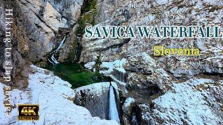 Walking Tour to the Most Beautiful Waterfall in Europe -Savica Waterfall |Slap Savica in 4K Ultra HD