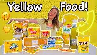 I only ate *YELLOW FOOD* for 24 HOURS Challenge!!🫢️ (summer vibes!!) | Rhia Official