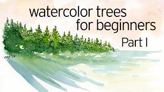 How to Paint Watercolor Trees for Beginners - Part I