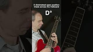 D diminished triads in open position across the fretboard #guitar #guitarpractice #jazz #chords