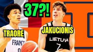 Illinois' Kasparas Jakucionis Drops 37 vs. Nolan Traore In Final U18 EuroBasket Game!