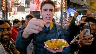 $0.25 Spicy Street Food in Chaotic Delhi Market 