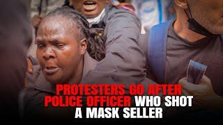 DRÀMÁ! Protesters Go After  Police Officer Who Sħoț A Mask Seller  in Today's Demonstrations!