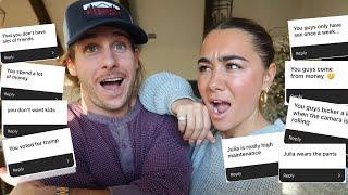 READING YOUR ASSUMPTIONS ABOUT US! Julia & Hunter Havens