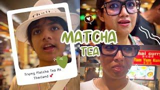 First Time Trying Authentic Matcha Tea in Thailand!  Abhirami Suresh | Amrutha Suresh | Paappu