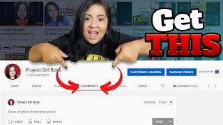 How to enable community tab on YouTube without 1k subs in 2021