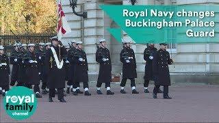 Royal Navy changes Buckingham Palace Guard for first time