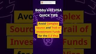 Avoid Complex Fund Sources for E2 Visa Investment Funds