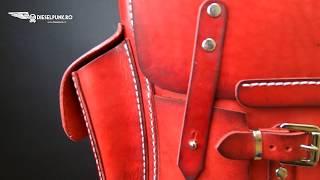 Red Leather Backpack First Look