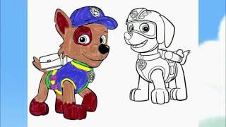 Draw Characters From The Cartoon Paw Patrol Video For Kids - Para Los Niños