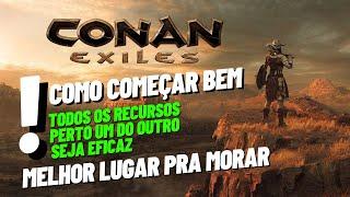 Conan Exiles, onde fazer base!? Melhor lugar pra morar no começo!