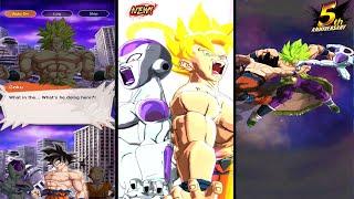 Goku & Frieza VS DBS Broly BOSS FIGHT & STORY CUTSCENES| DB Legends 5th Year Anniversary