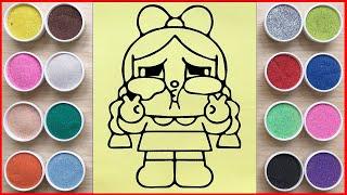 Crybaby powerpuff girl, sand painting, satisfying video, asrm (Chim Xinh channel)