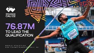 Strachan wins the men's javelin throw qualification | World Athletics U20 Championships Cali 2022