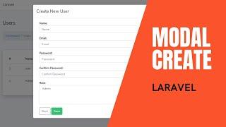 MODAL CREATE IN LARAVEL (CRUD)