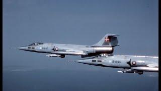 Vintage footage of F-104G Starfighter Squadron 726, RDAF, summer 1969 at airbase Aalborg