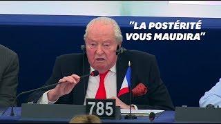 Les derniers mots de Le Pen au Parlement européen