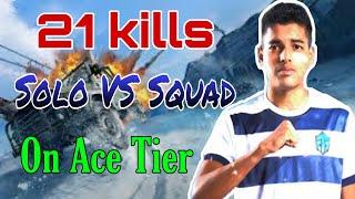 JONATHAN 21 Kills 3 Clutches 1 vs 4 Situation Single Match | Solo vs Squad Ace 3 Star