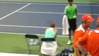 Barbora Zahlavova Strycova has mini-meltdown vs. Anastasia Rodionova -- Cincinnati QR1 2011